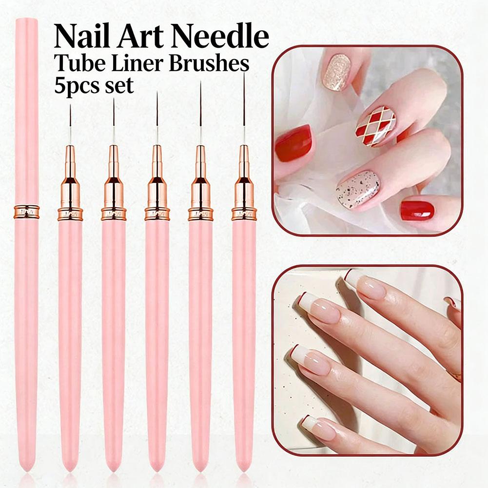 Brush Bristle Set - Set Kuas Nail Art 5 PCS