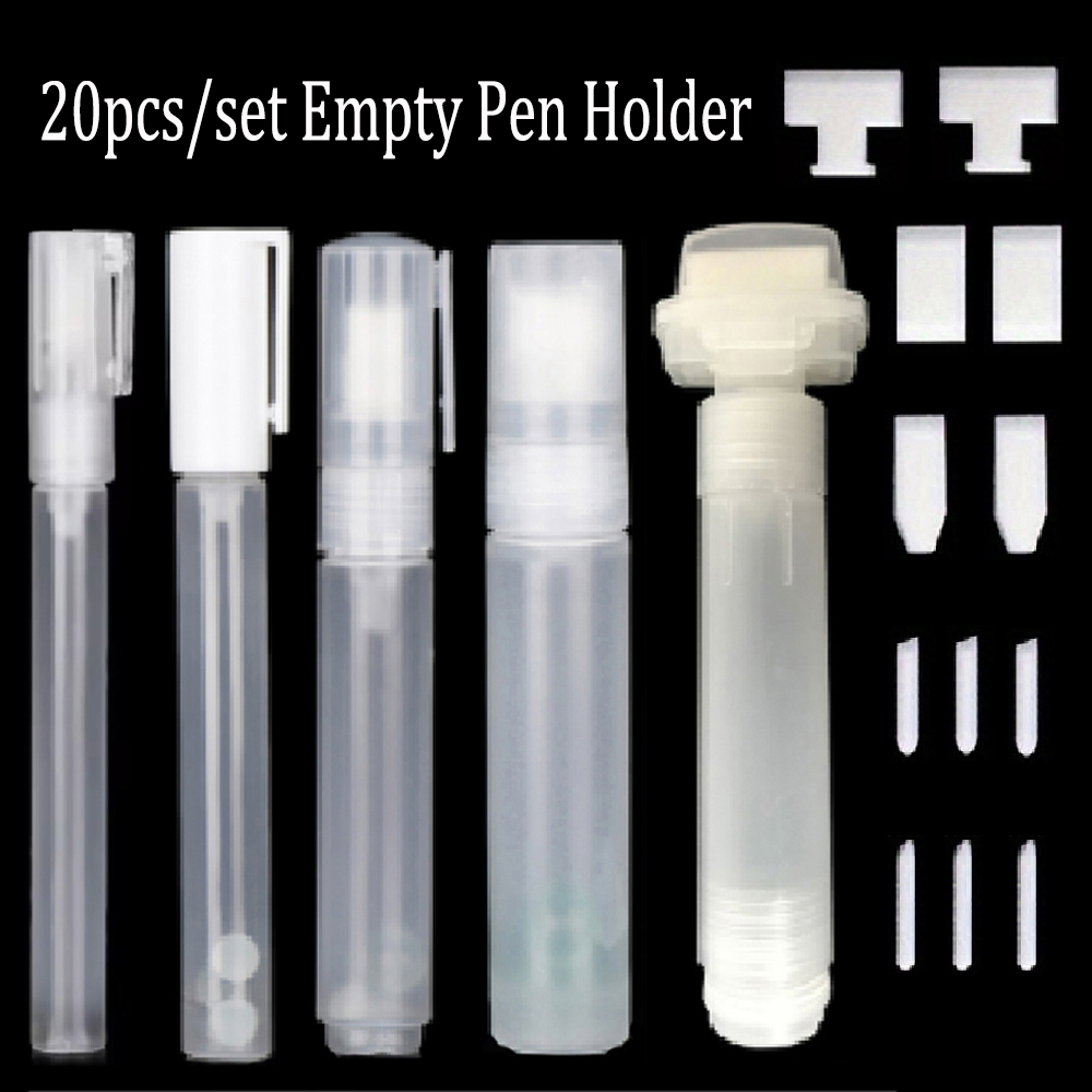 Midsole Marker Paint - Tempat Pena Plastik Kosong 3/5/8/15/30mm Dapat