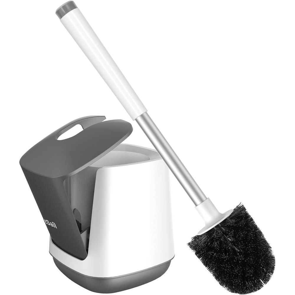 Brush Bristle Set - Tempat Sikat Toilet dengan Tutup dan