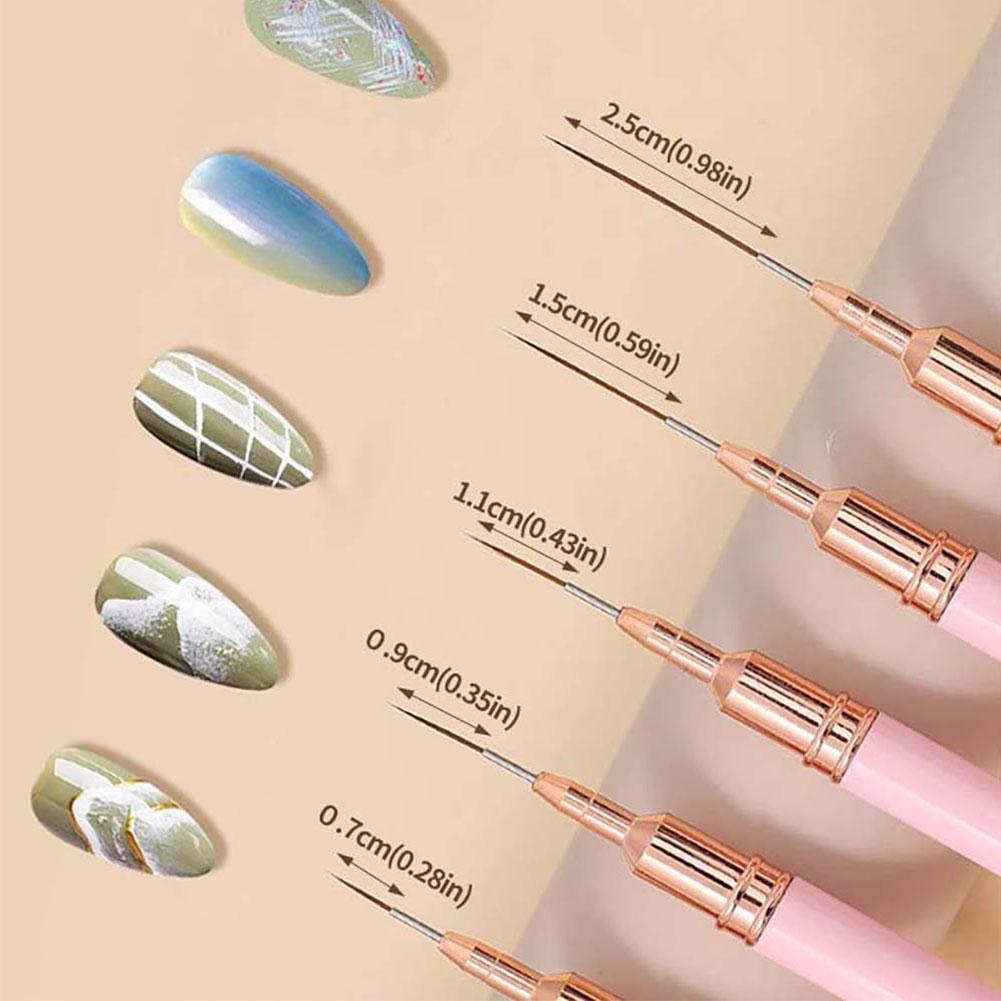Set Kuas Nail Art 5 PCS 9mm 11 - Brush Bristle Set ulasan dan harga