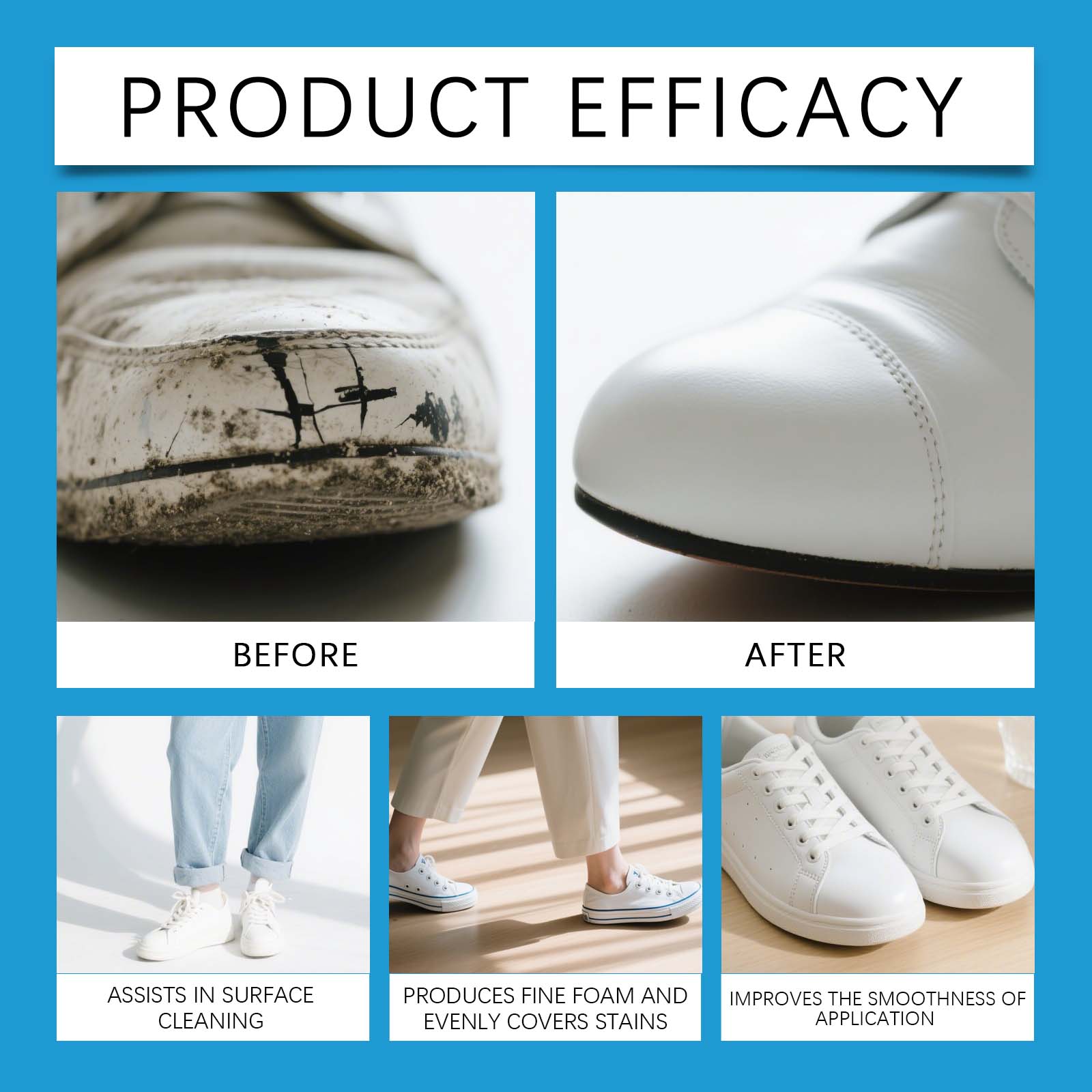 Krim Pembersih Sepatu Putih Pe - Sneaker Care Whitener ulasan dan harga